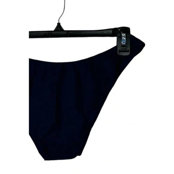 NWT J. Crew Mid Rise High Cut Leg Cheeky Bikini Bottom UPF 50 S Navy Blue #3056 - Picture 11 of 14